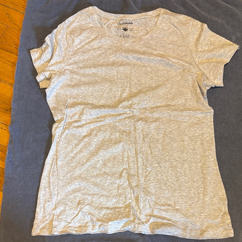 Light Gray Short Sleeve Crew Neck Tee